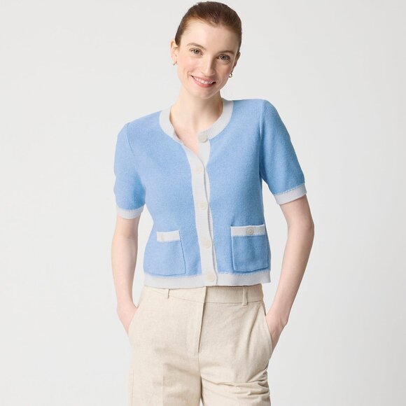 SOLD☀️NWT J.Crew Factory Short-sleeve Cardigan Sweater - Picture 2 of 7